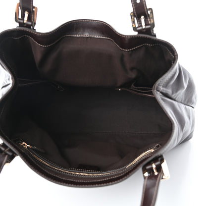Gucci Calfskin Medium Britt Tote Dark Brown 5 of 9