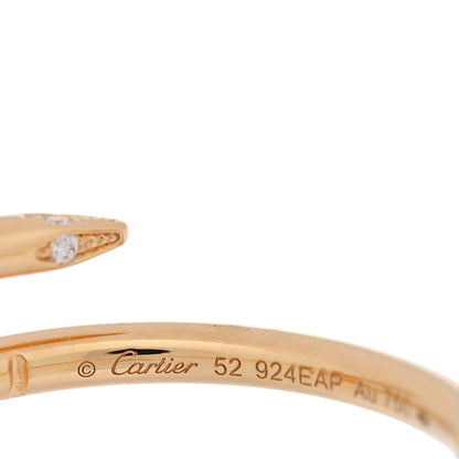 Cartier 18K Pink Gold Diamond Small Juste Un Clou Ring 52/6 4 of 5
