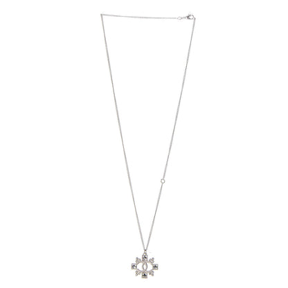 Chanel Crystal CC Necklace Silver 3 of 7