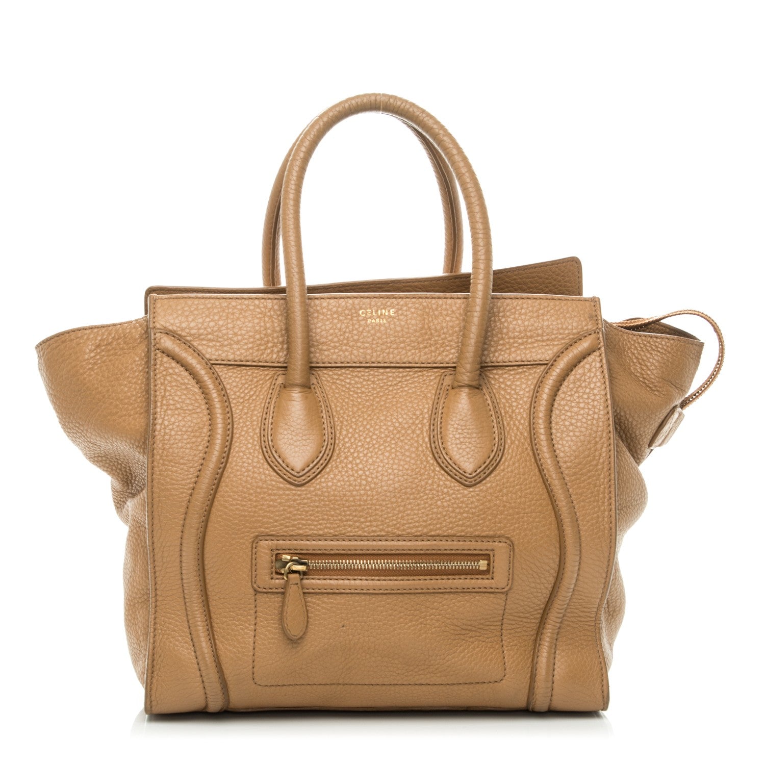 Celine Pebbled Calfskin Mini Luggage Camel 1 of 8