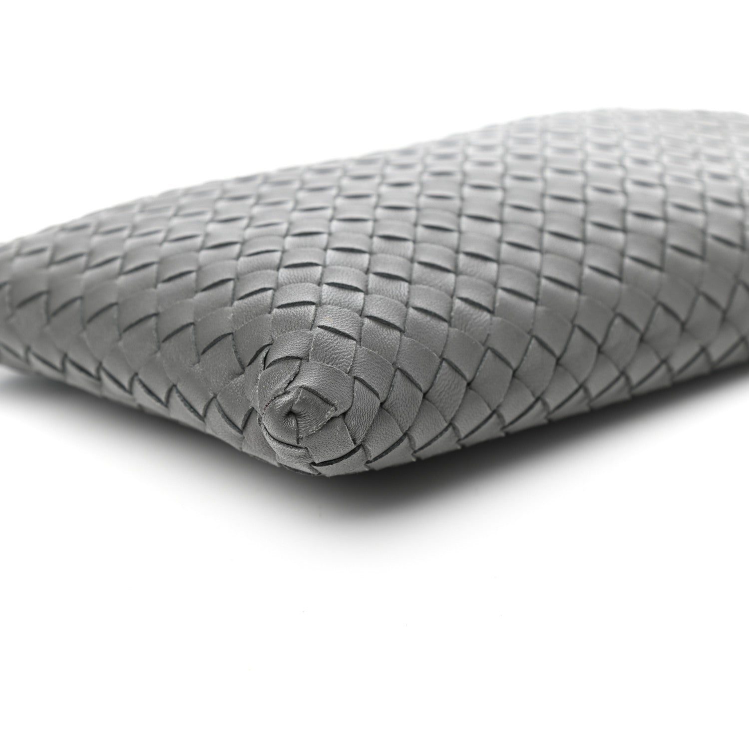Bottega Veneta Nappa Intrecciato Flat Zip Biletto Pouch Light Grey 7 of 8