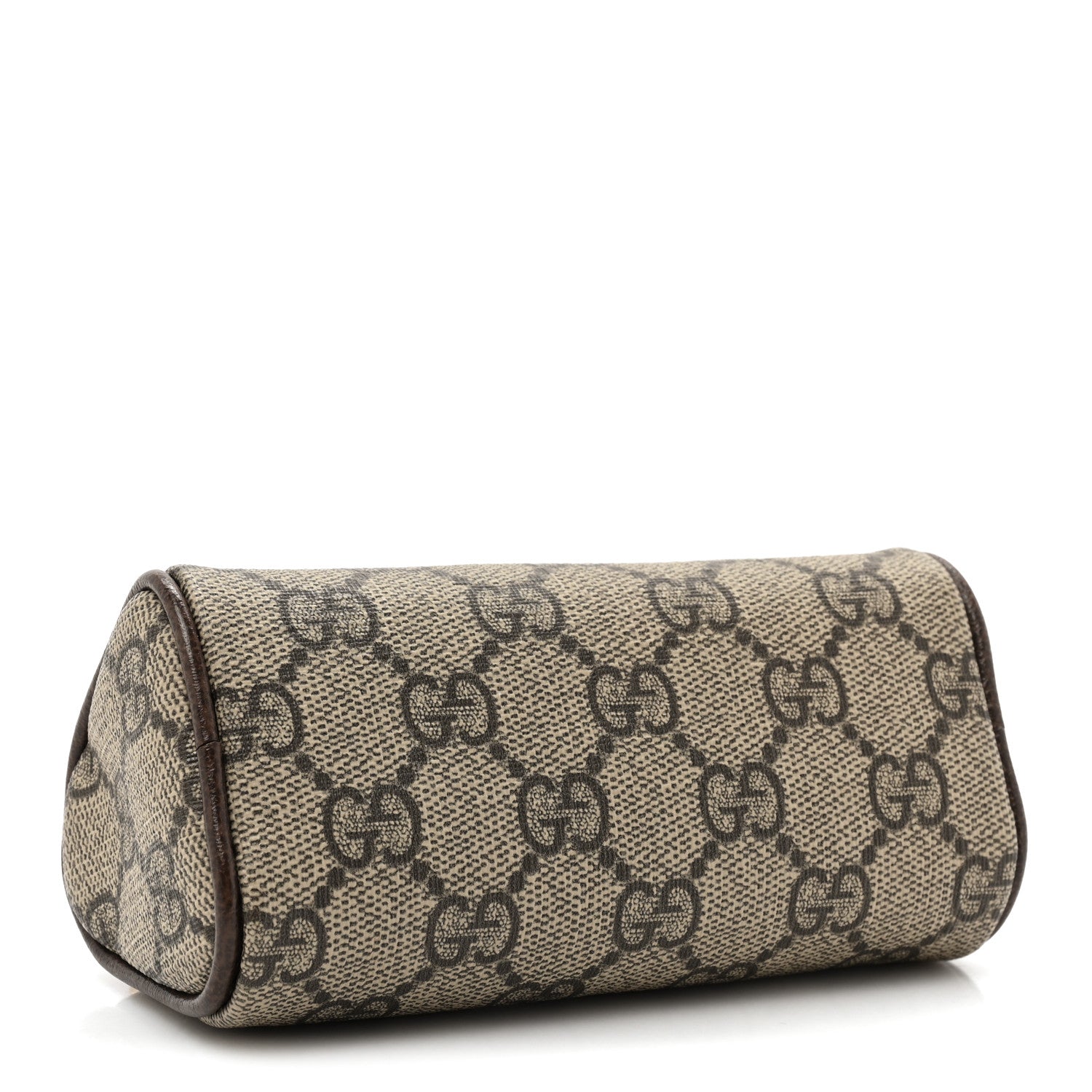 Gucci GG Supreme Monogram Strawberry Retro Interlocking G Barrel Coin Purse Beige Ebony 4 of 8