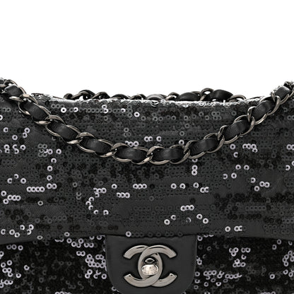Chanel Sequin Lambskin Mini Moonlight on Water Flap Black 8 of 10