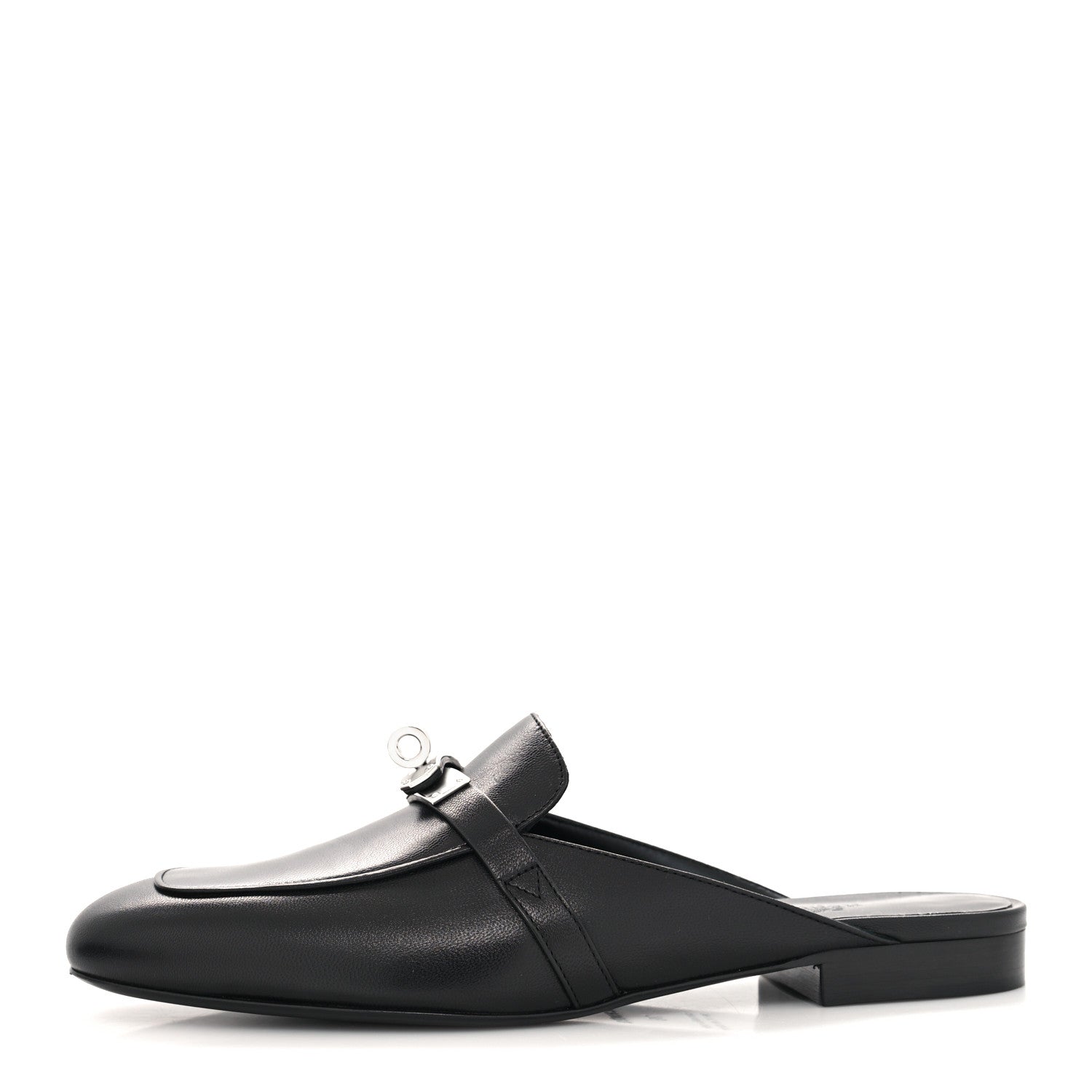 Hermes Goatskin Oz Mules 38 Black 1 of 8