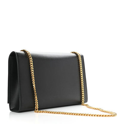 Saint Laurent Grain De Poudre Large Classic Monogram Kate Satchel Black 3 of 8