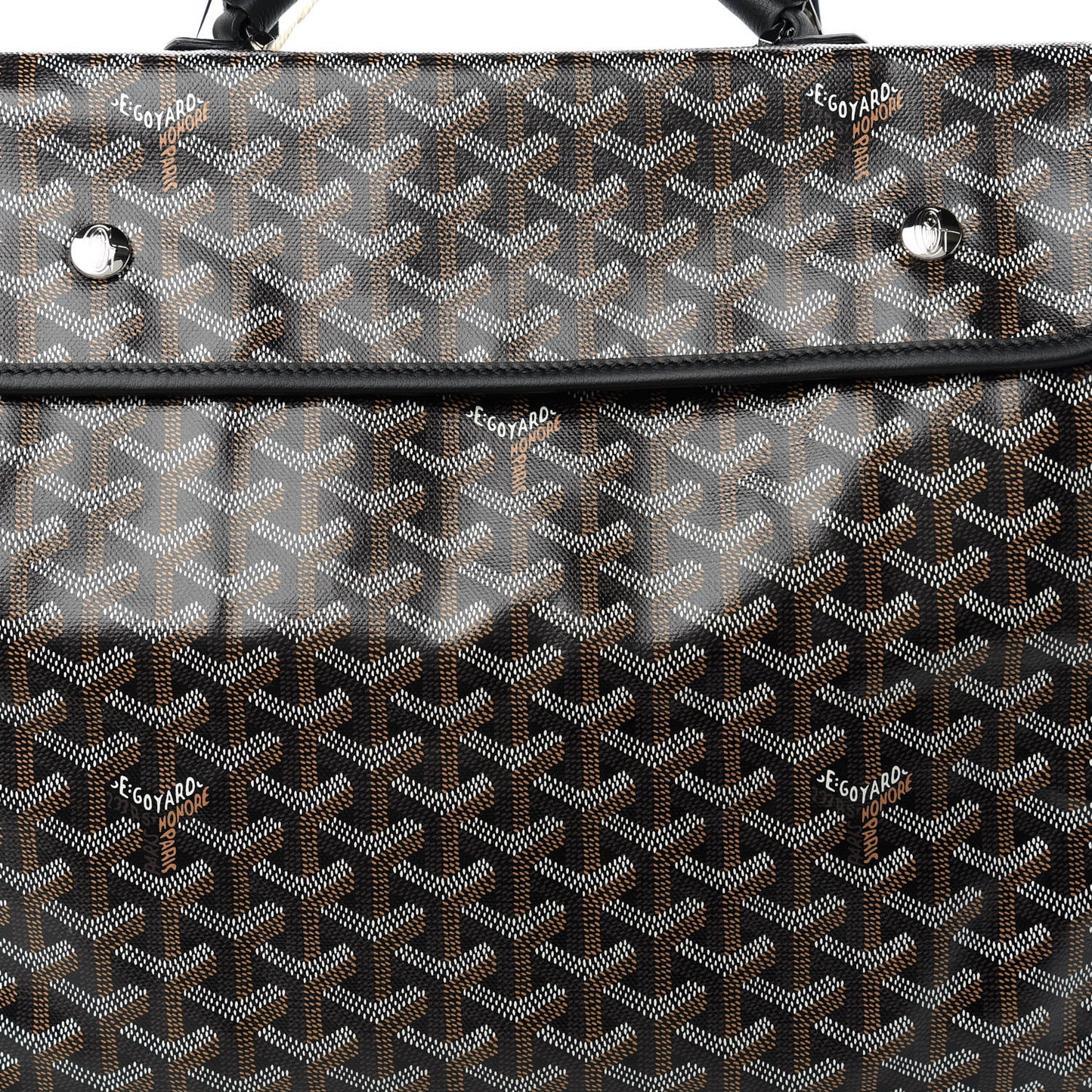 Goyardine Saint Leger Soft Briefcase Backpack Black