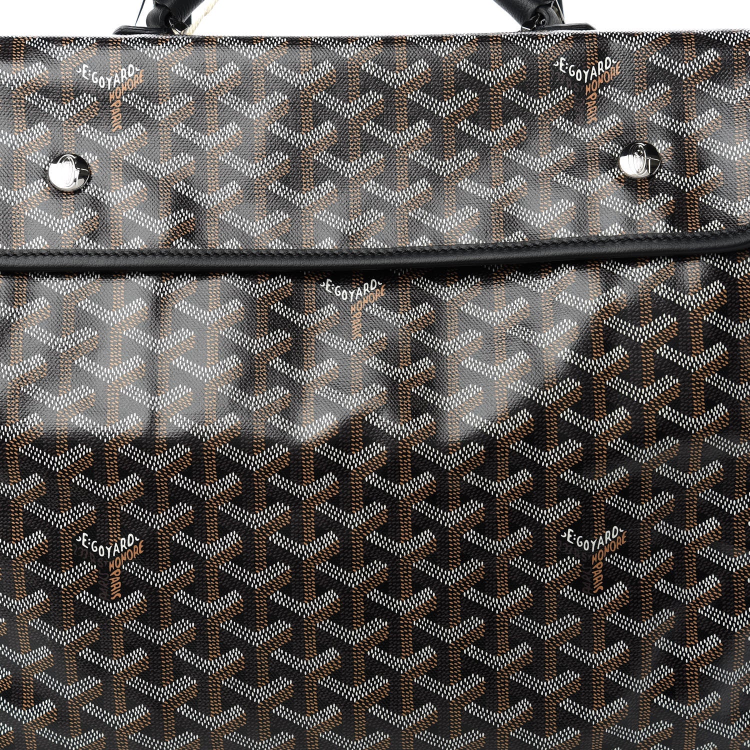 Goyard Goyardine Saint Leger Soft Briefcase Backpack Black 9 of 9
