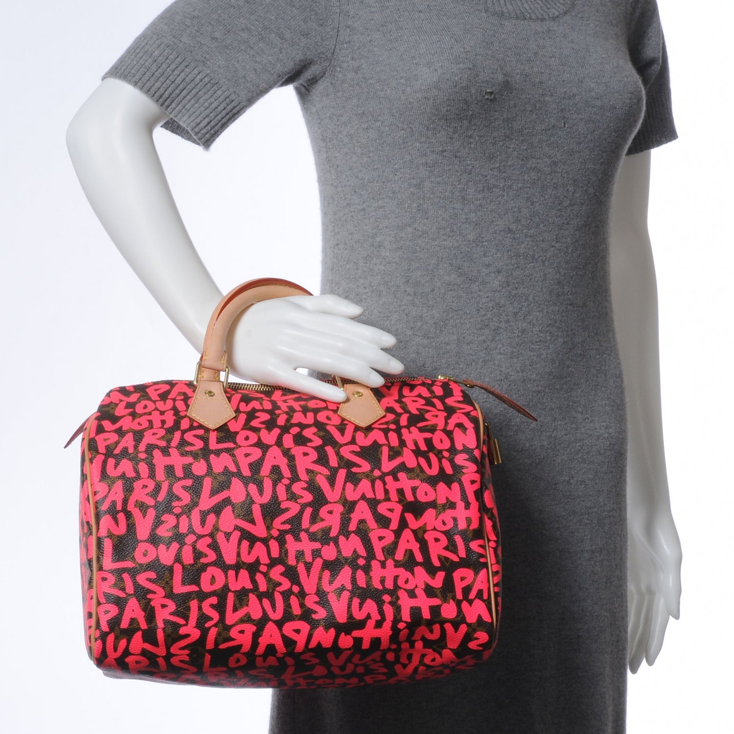 Louis Vuitton Monogram Graffiti Speedy 30 Fuchsia 2 of 8