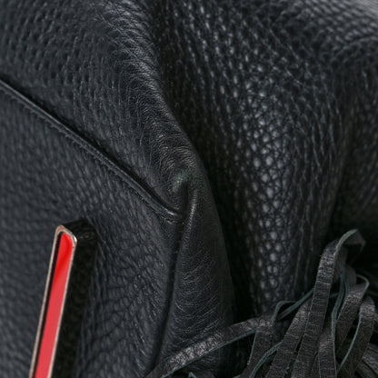 Christian Louboutin Grained Calfskin Passage Fringe Shopping Tote Black 13 of 14
