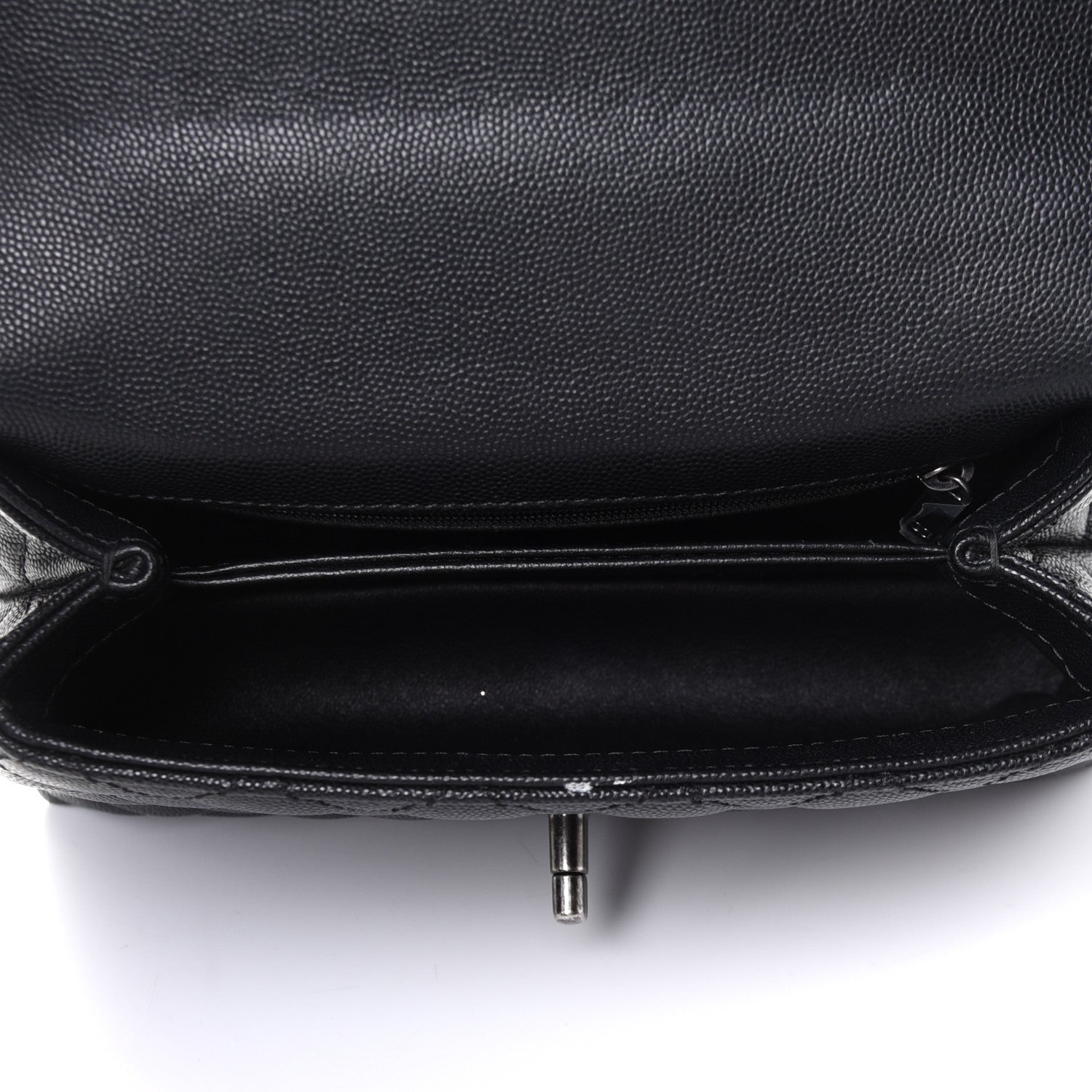 Chanel Caviar Lizard Embossed Quilted Mini Coco Handle Flap Black 4 of 7
