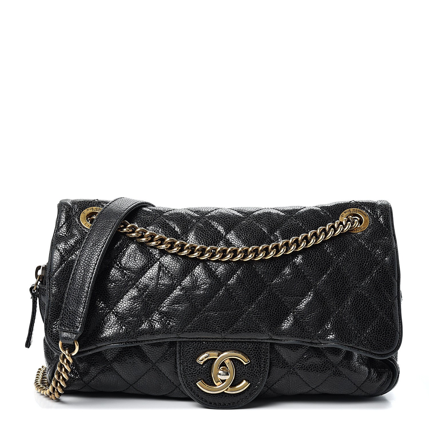 Chanel Iridescent Caviar Quilted Small Chic Flap Black 1 of 13