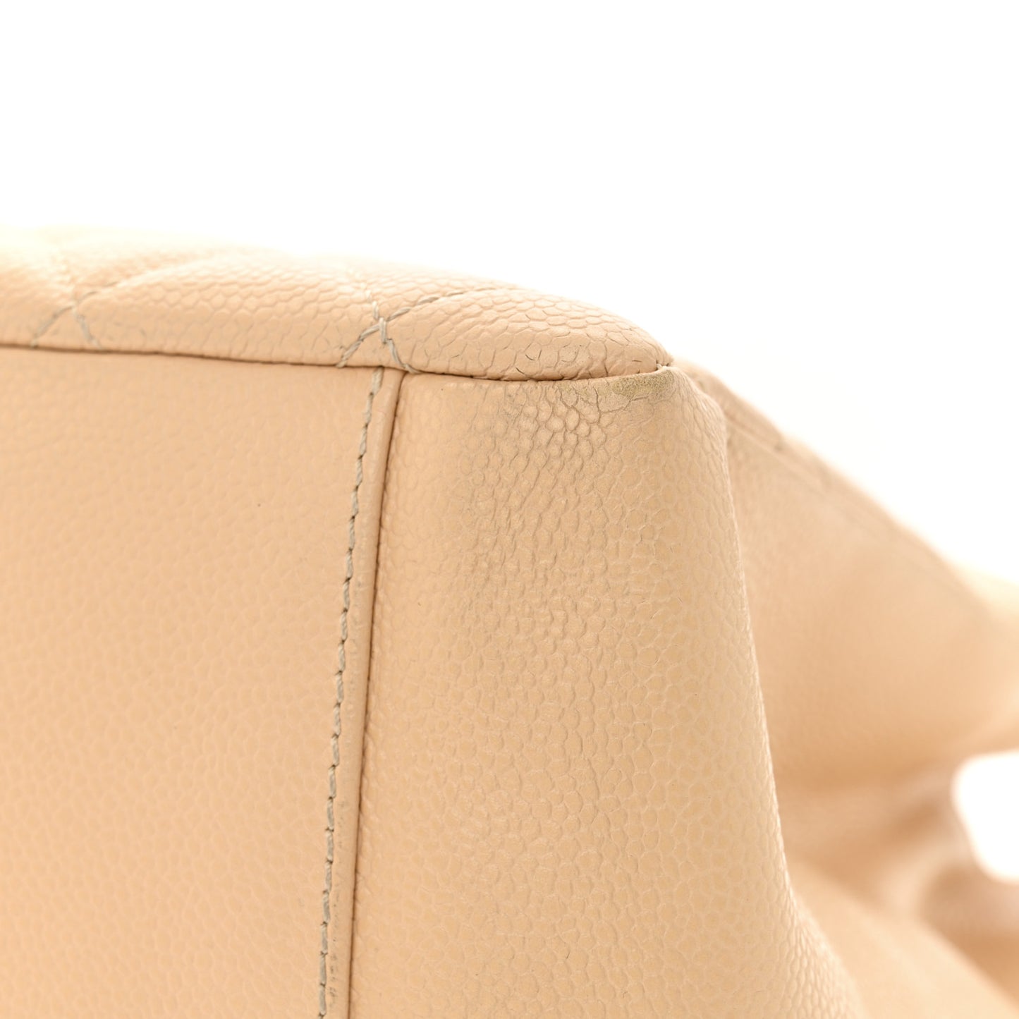 Caviar Quilted Grand Shopping Tote GST Beige Clair