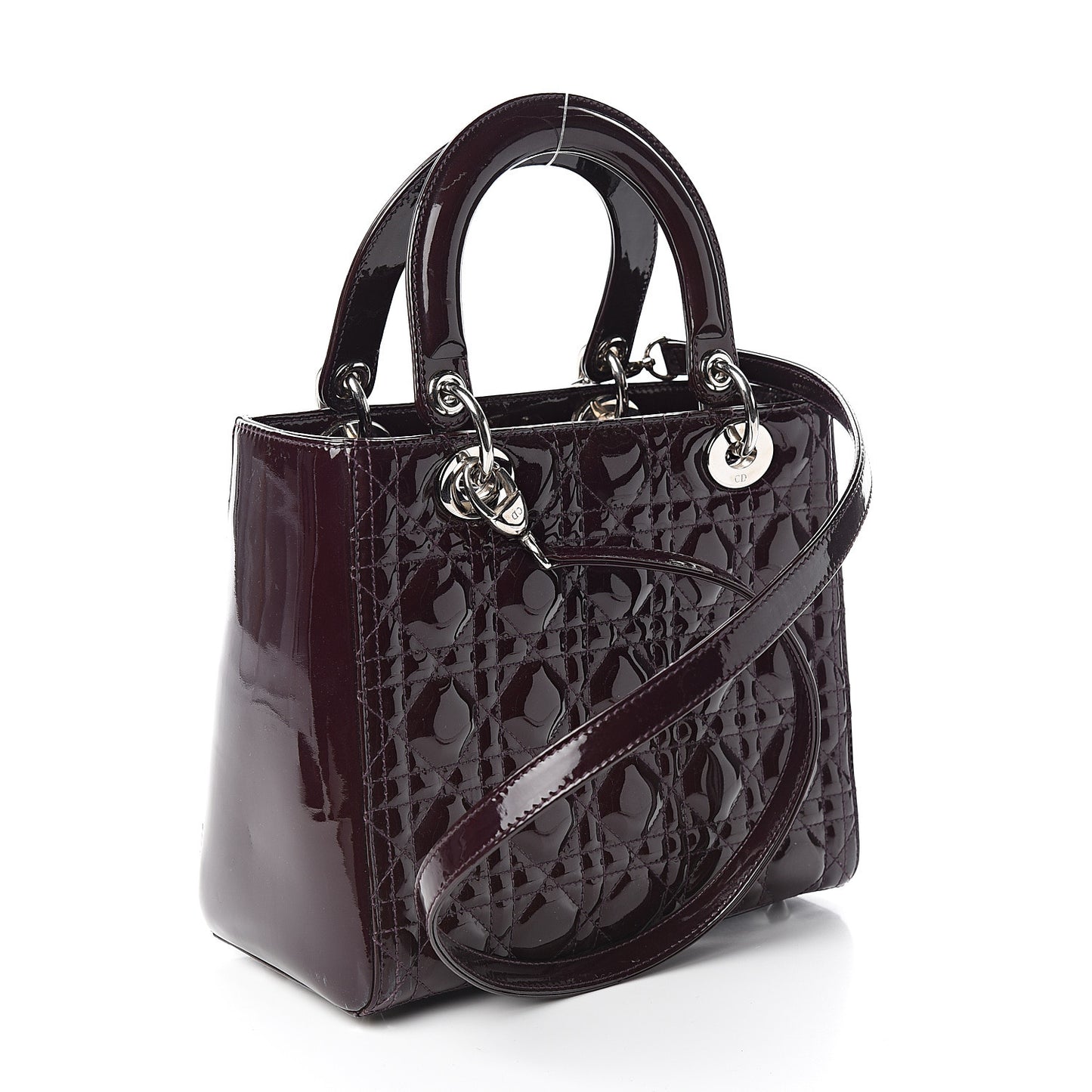 Patent Cannage Medium Lady Dior Purple