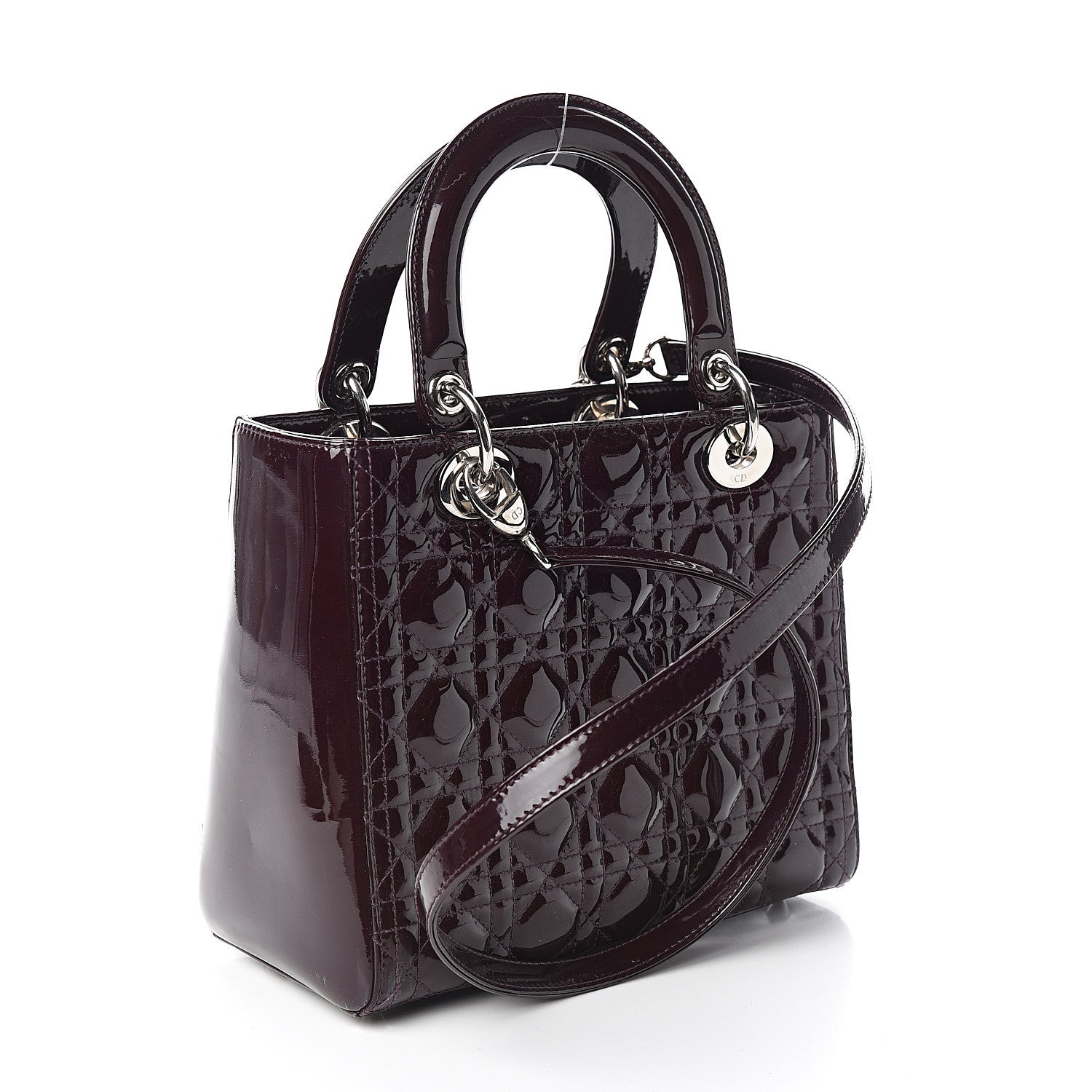Christian Dior Patent Cannage Medium Lady Dior Purple 2 of 9