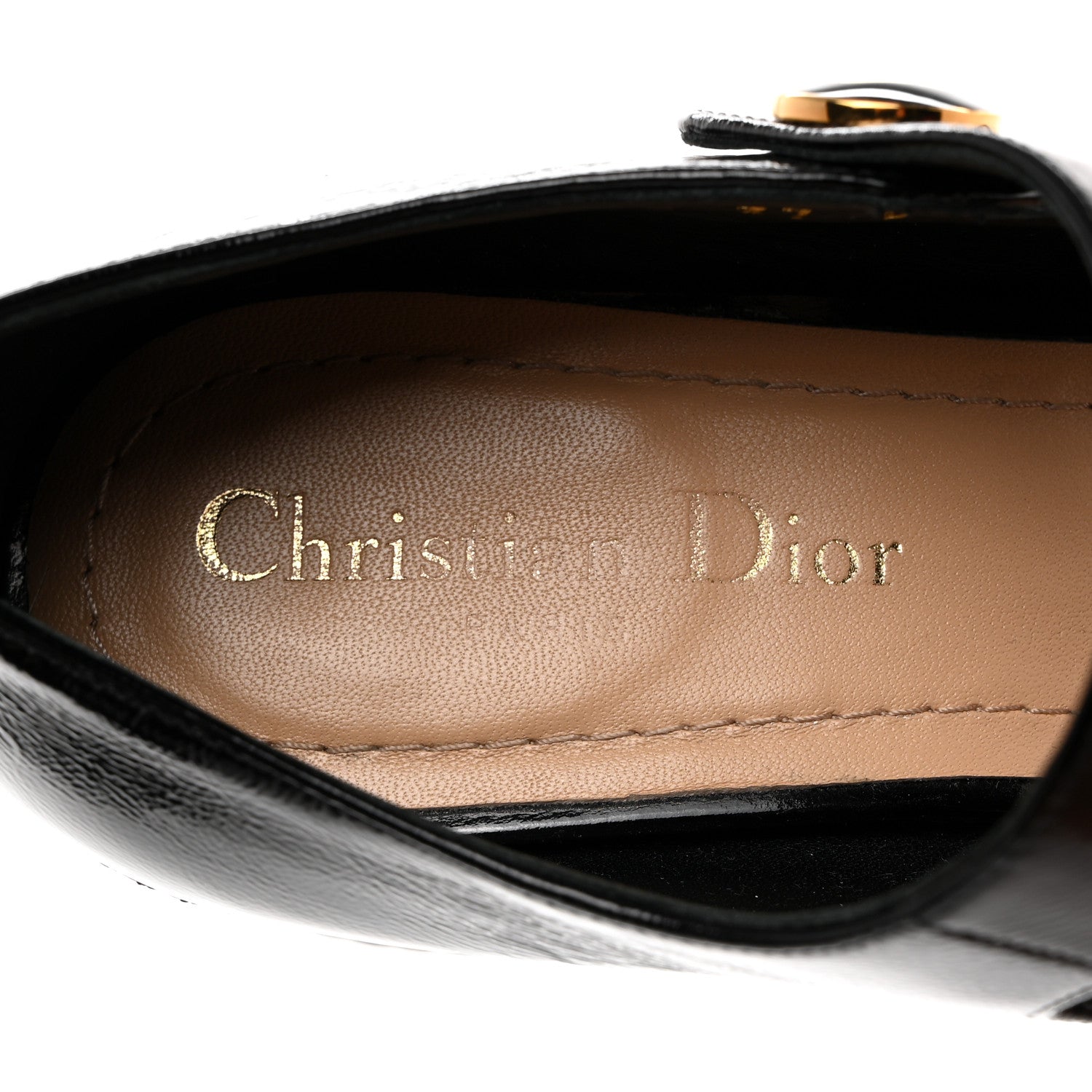 Christian Dior Crinkled Calfskin D-Doll 55mm Pumps 37 Black 6 of 9