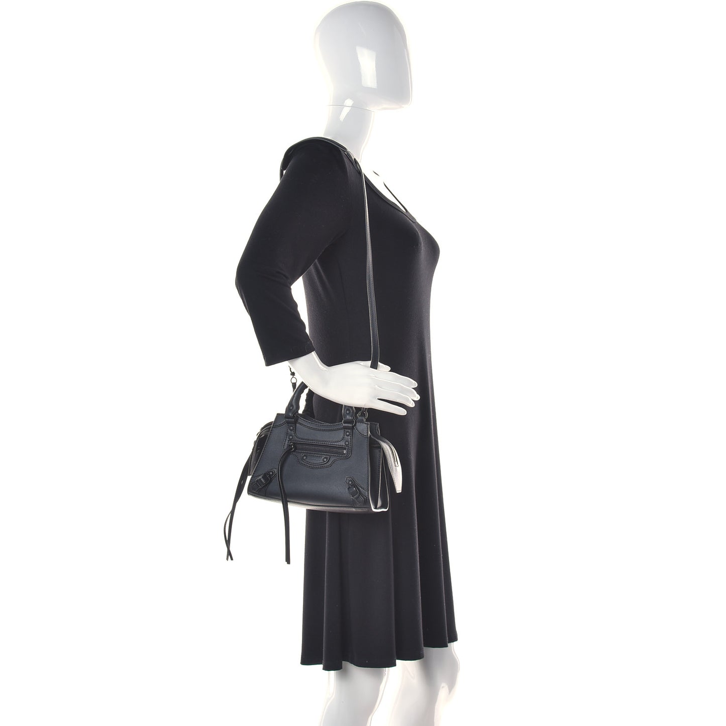 Smooth Calfskin Neo Classic Black Hardware Mini City Black