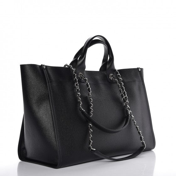 Caviar Extra Large Studded Deauville Tote Black