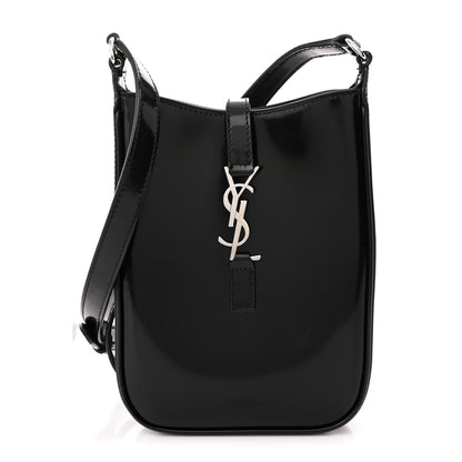 Saint Laurent Patent Calfskin Mini Le 5 A 7 Vertical Hobo Black 1 of 10