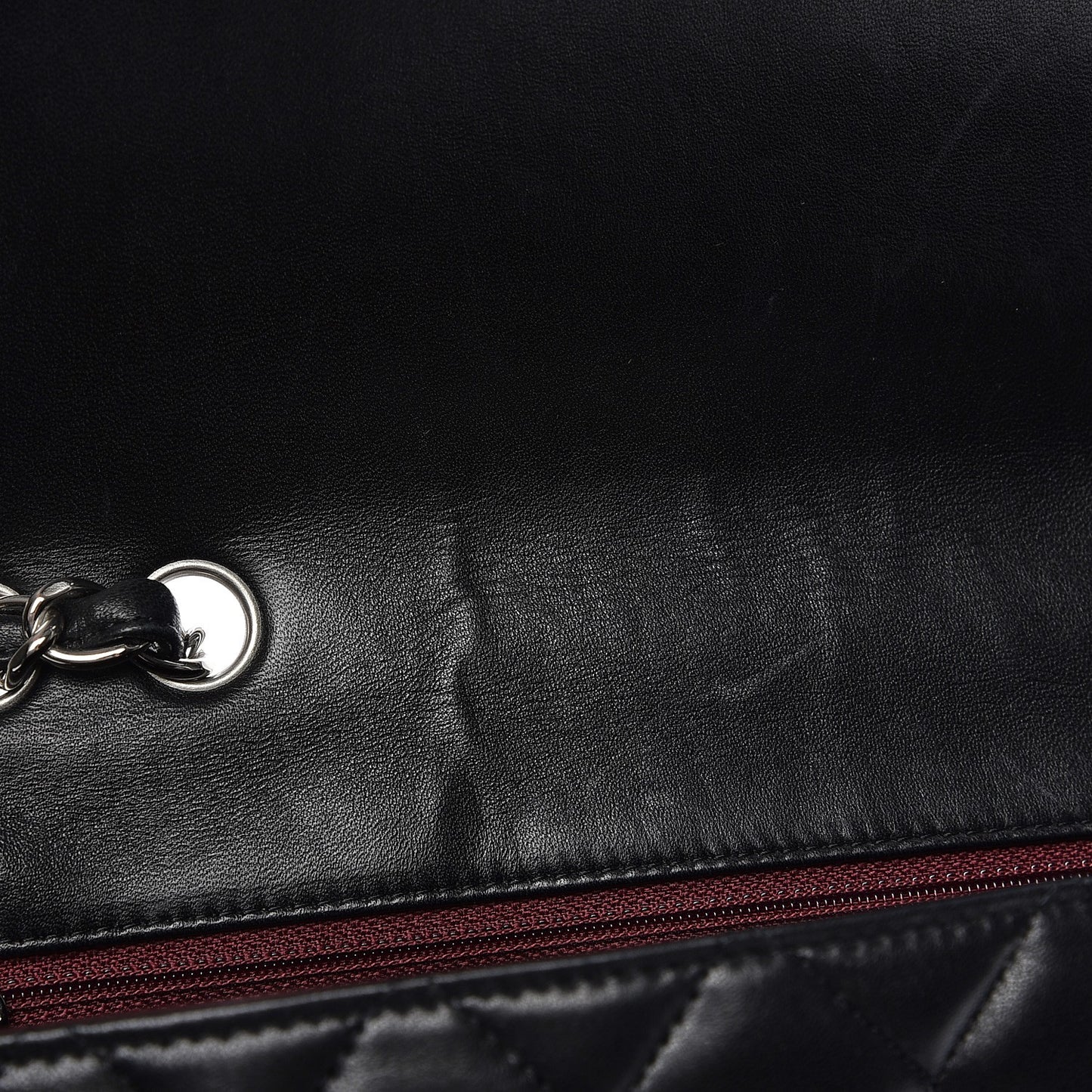Lambskin Quilted Jumbo Single Flap Black
