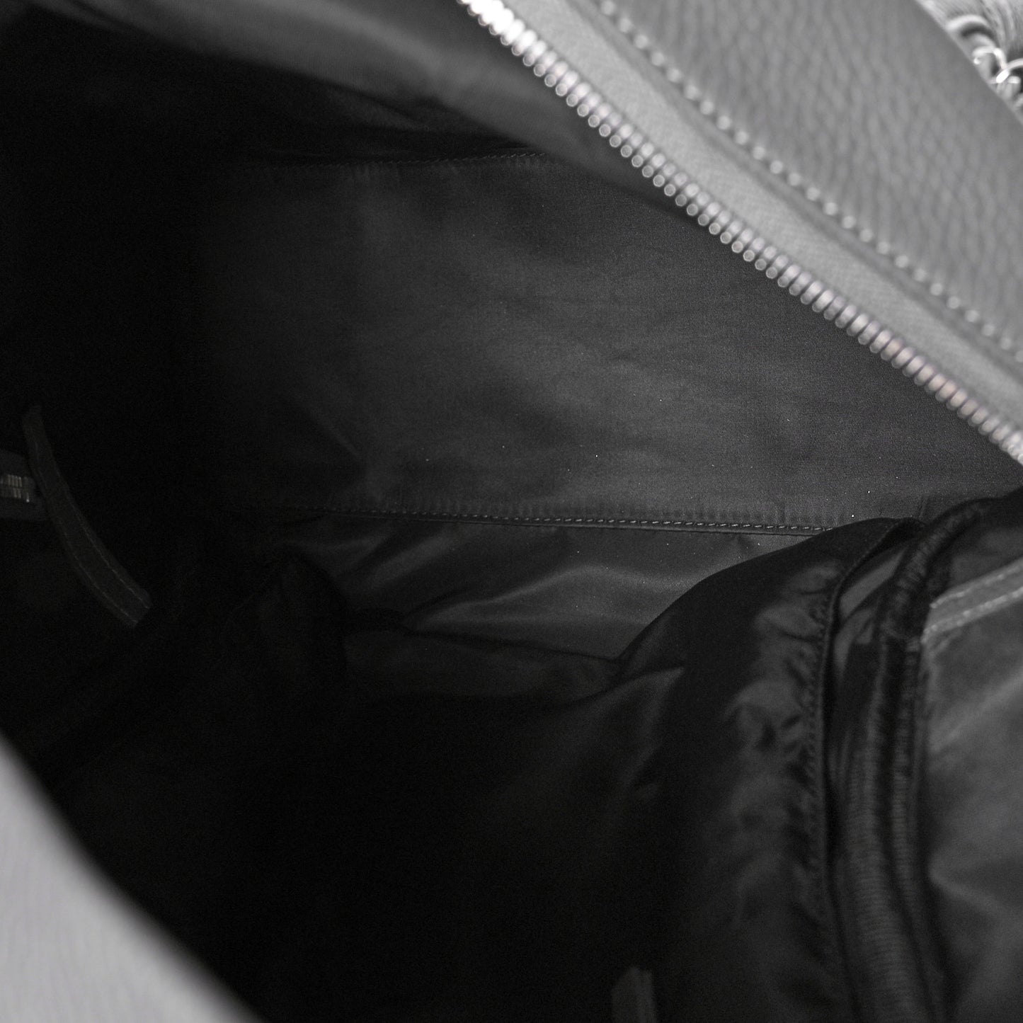 Pebbled Calfskin Abbeydale Simple Backpack Charcoal Gray