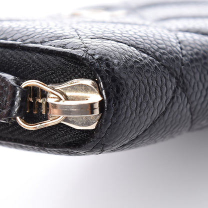 Chanel Caviar Quilted Zip Coin Purse Black 8 of 9