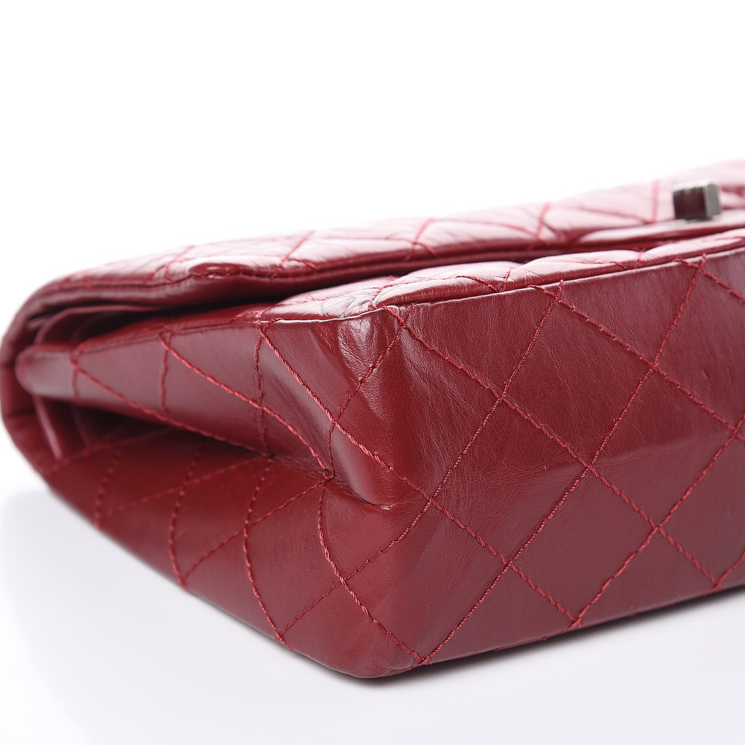 Chanel Aged Calfskin Quilted 2.55 Reissue 226 Flap Red 8 of 15