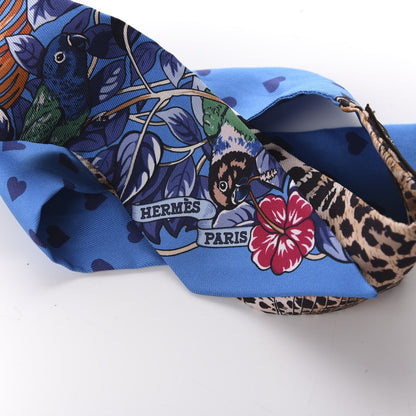Hermes Silk Jungle Love Love Twilly Bleu Gitane Gris Bleuete 3 of 5