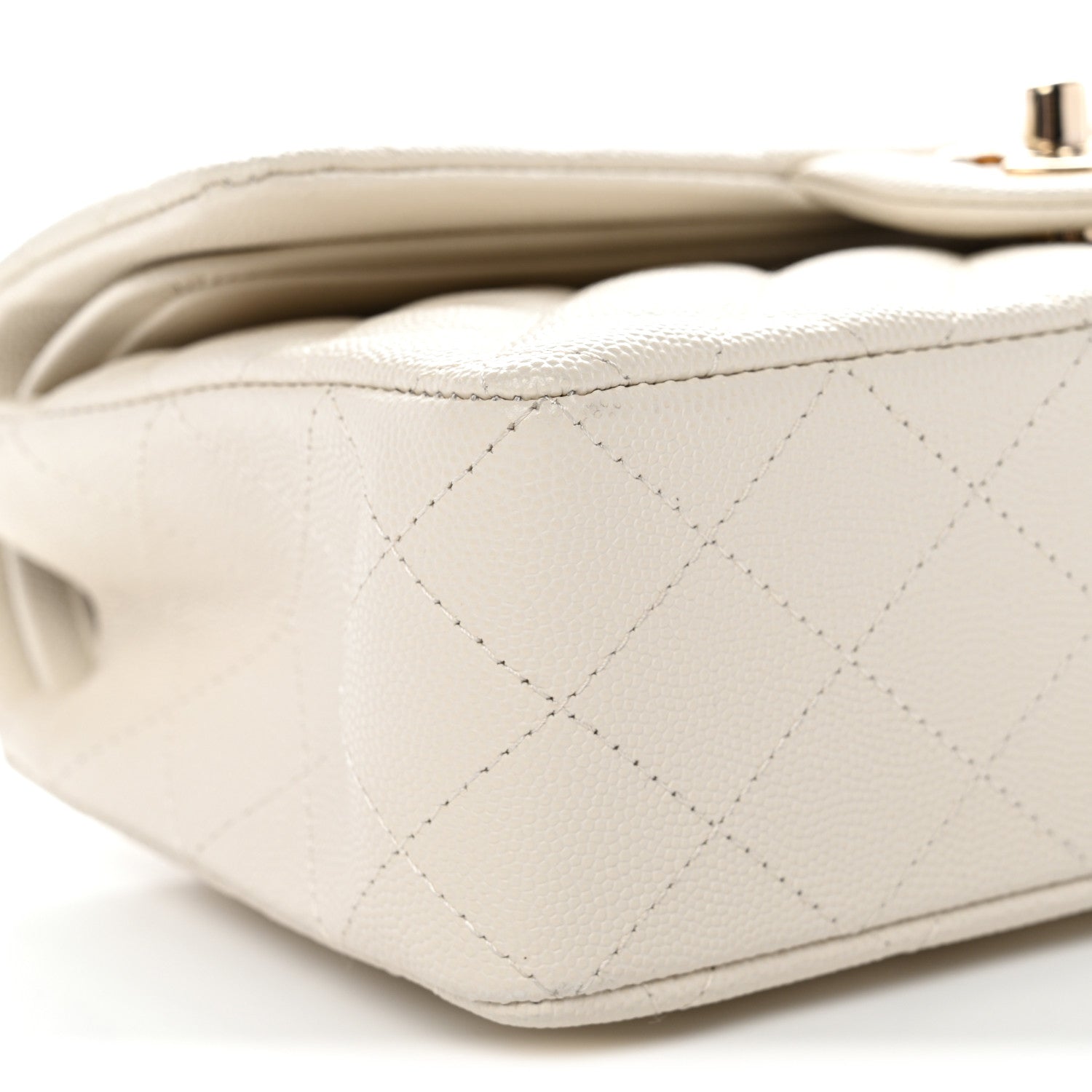 Chanel Caviar Quilted Small Double Flap White 9 of 11