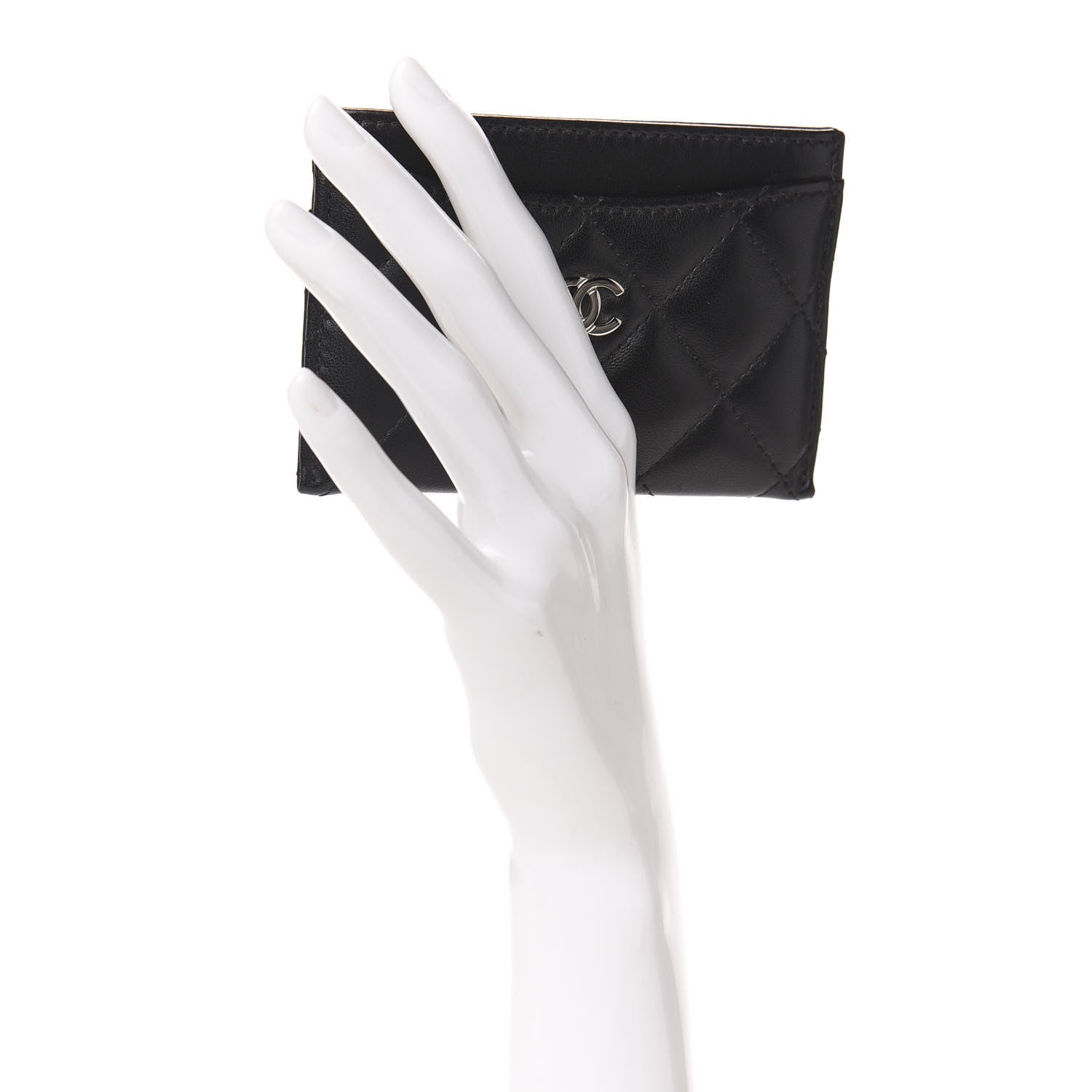 Chanel Lambskin Quilted Card Holder Black 2 of 8