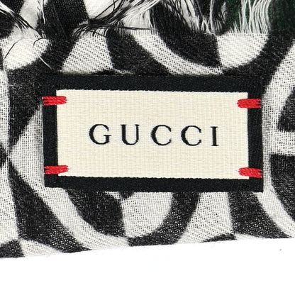 Gucci Silk Rhombus Flora Scarf Black Multicolor 3 of 8