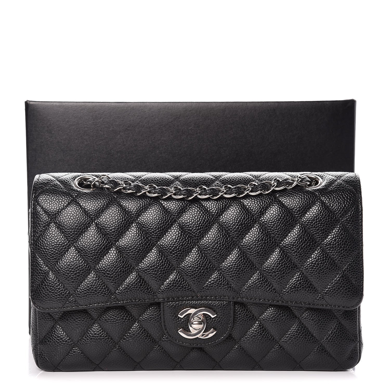 Chanel Caviar Quilted Medium Double Flap Black 14 of 14