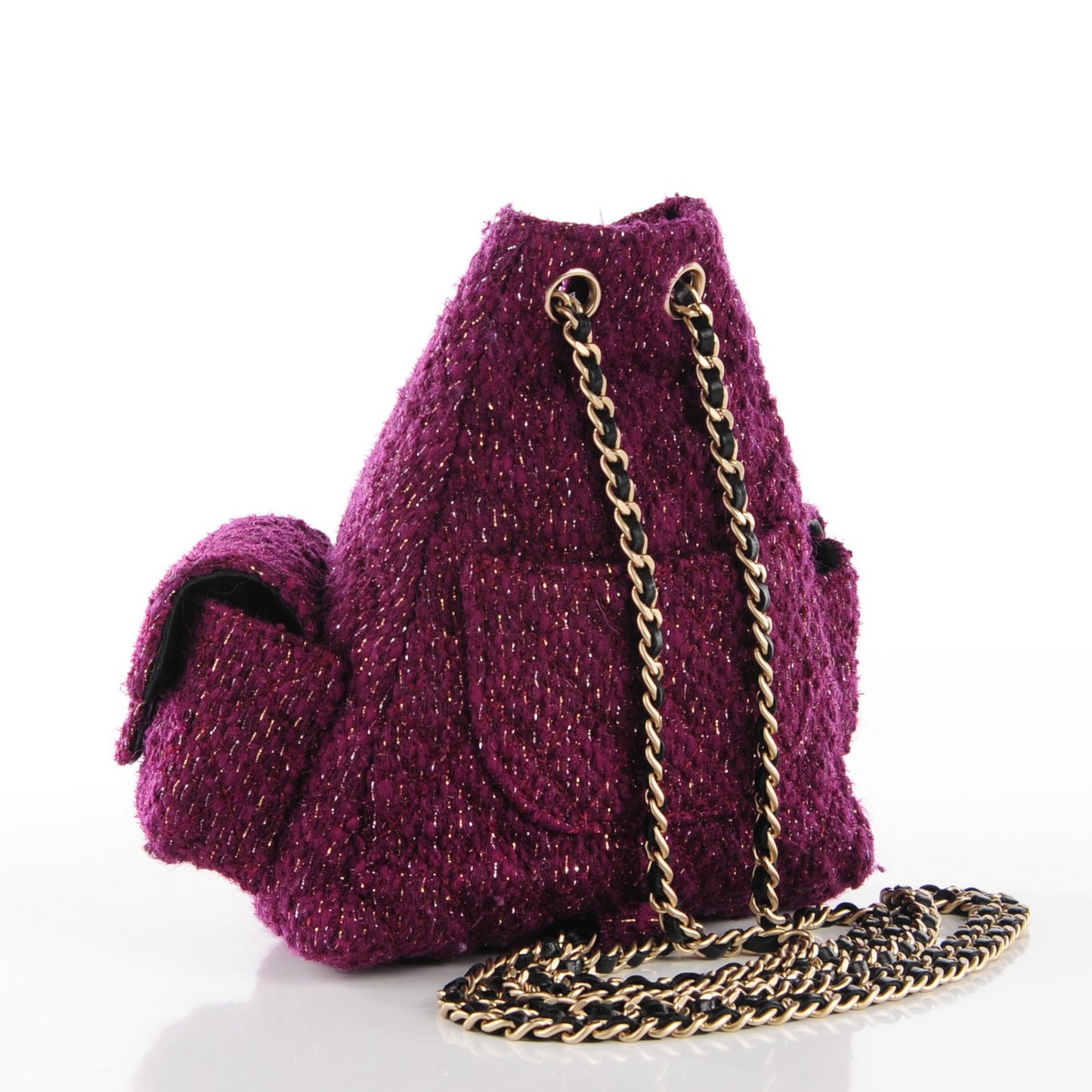 Tweed Mini Backpack is Back Plum