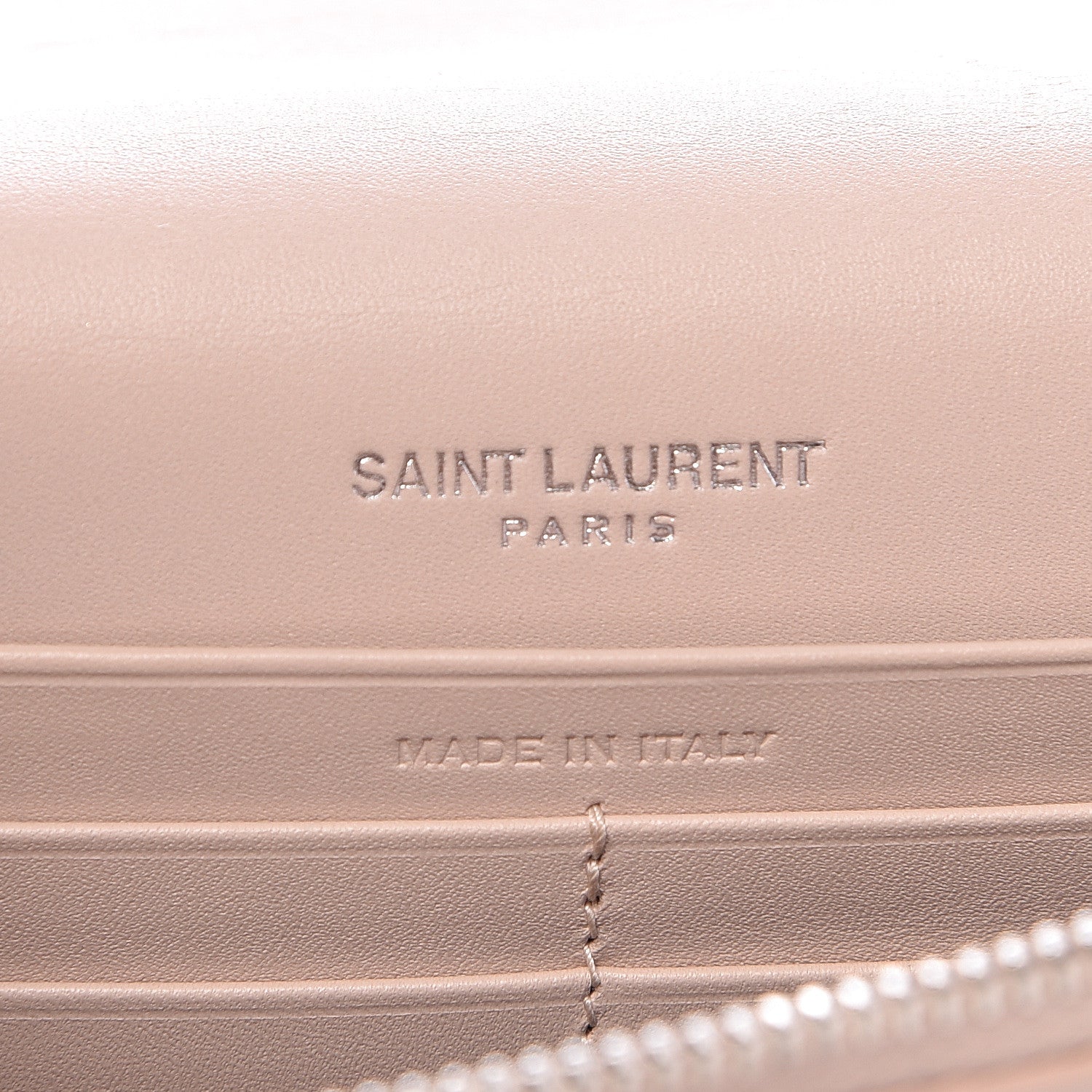 Saint Laurent Smooth Calfskin Classic Monogram Kate Tassel Chain Wallet Marble Pink 6 of 17
