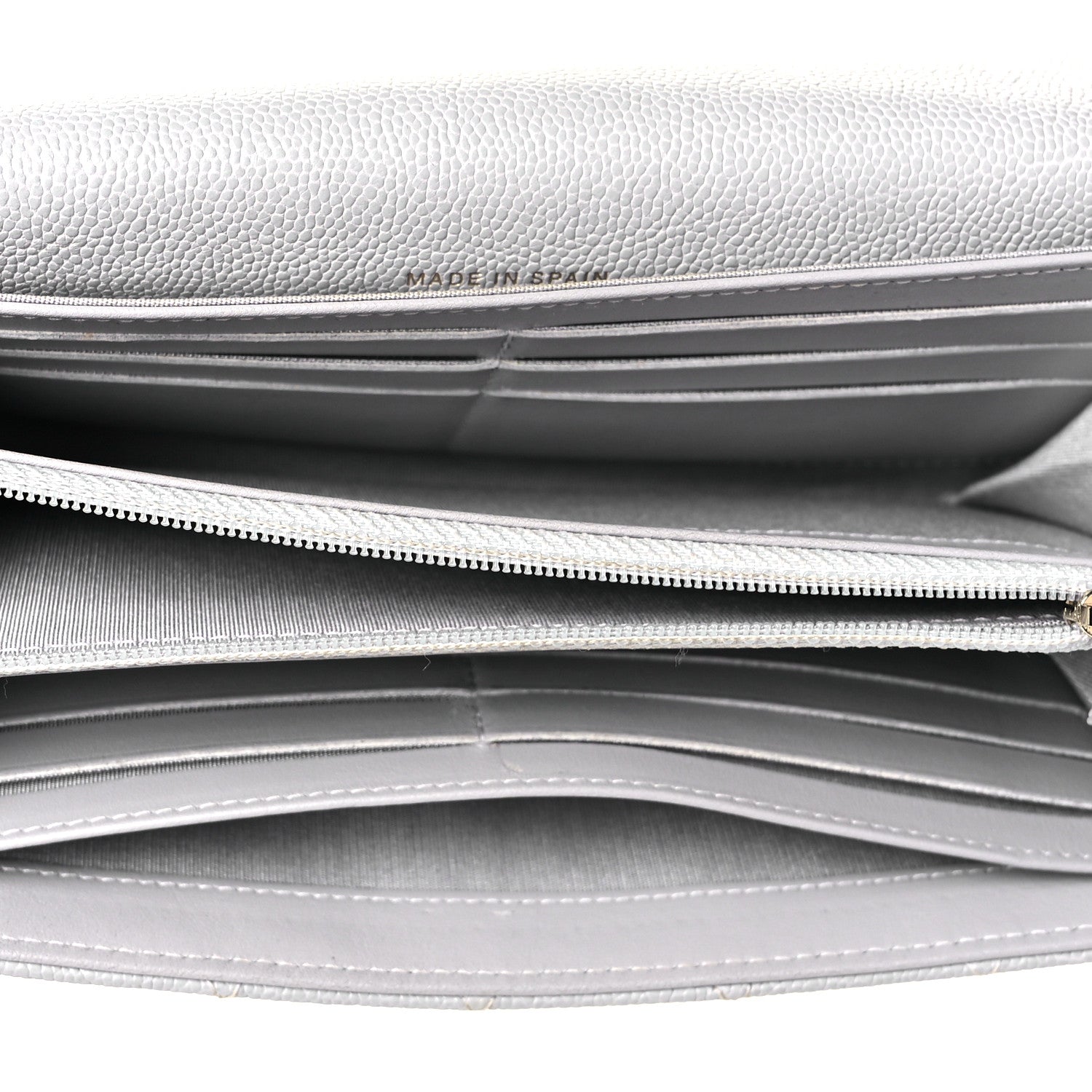 Chanel Caviar Quilted Large Boy Gusset Flap Wallet Grey 5 of 11