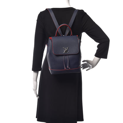 Louis Vuitton Soft Calfskin Lockme Backpack Marine Rouge 2 of 13