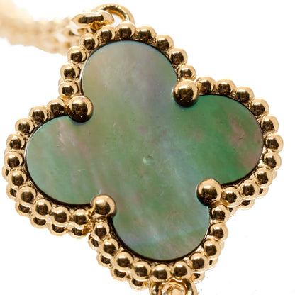 Van Cleef & Arpels 18K Yellow Gold Onyx Mother of Pearl 16 Motifs Magic Alhambra Necklace 5 of 9