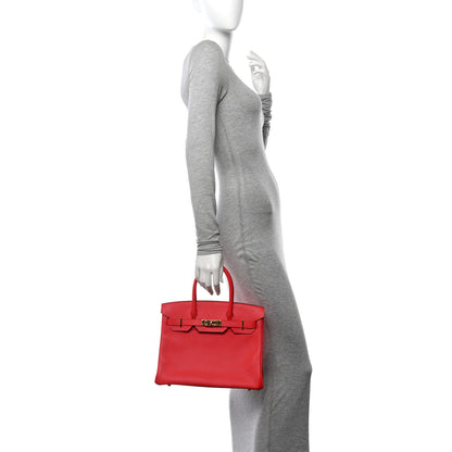 Hermes Epsom Birkin 30 Rouge Tomate 2 of 10