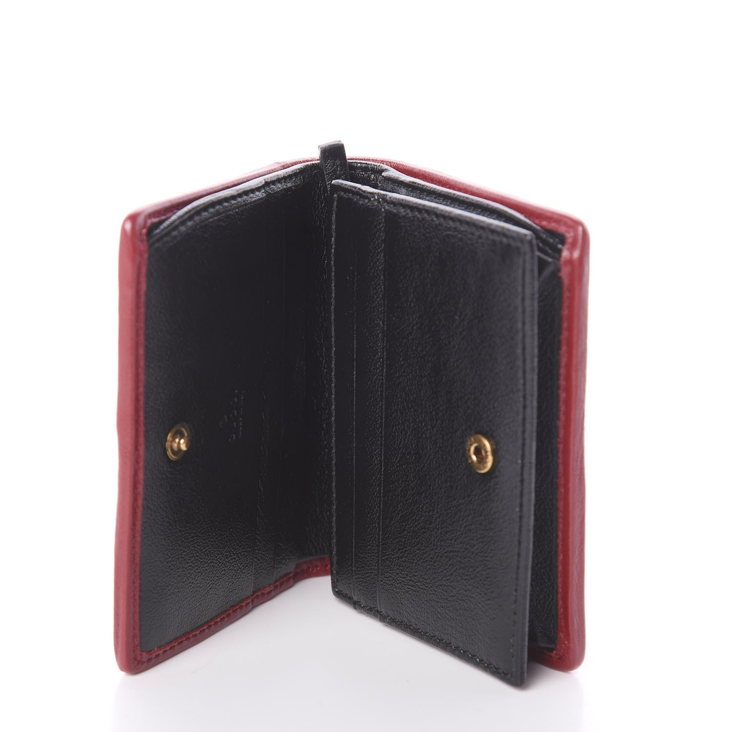 Gucci Azalea Calfskin Matelasse Diagonal Patchwork Torchon GG Marmont Card Case Wallet Black Beige Romantic Cerise 5 of 6