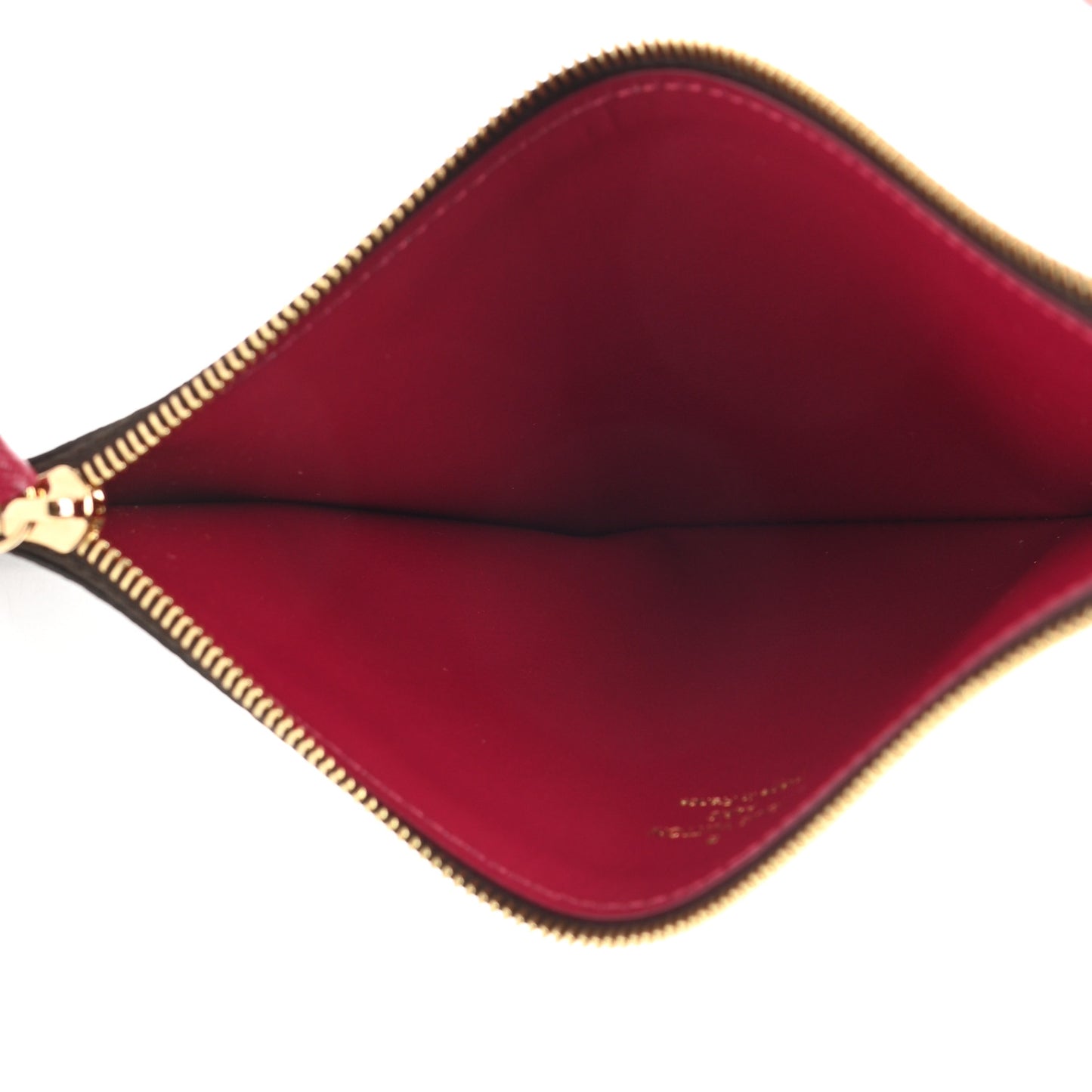 Monogram Felicie Chain Wallet Zippered Insert Fuchsia