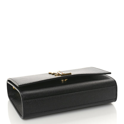 Saint Laurent Grain De Poudre Small Monogram Kate Satchel Black 4 of 8
