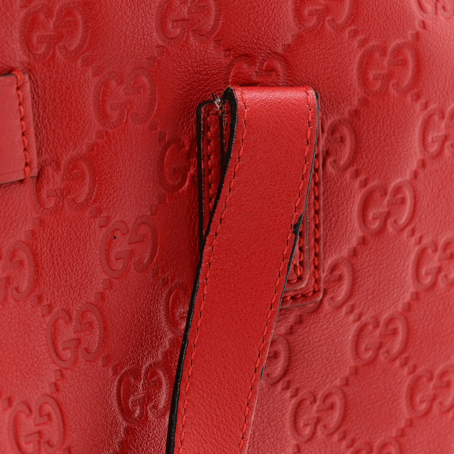 Guccissima Medium Zippered Shopping Tote Red
