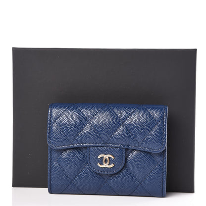 Chanel Caviar Quilted Flap Card Holder Navy 9 of 9