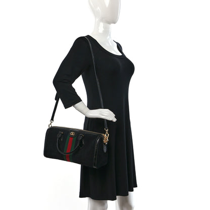 Gucci Suede Patent GG Web Medium Ophidia Boston Black 2 of 11