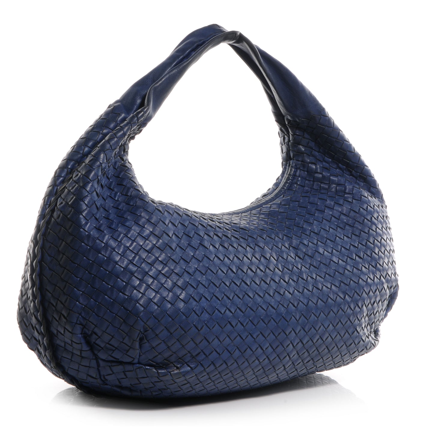 Nappa Intrecciato Large Belly Veneta Hobo Sapphire