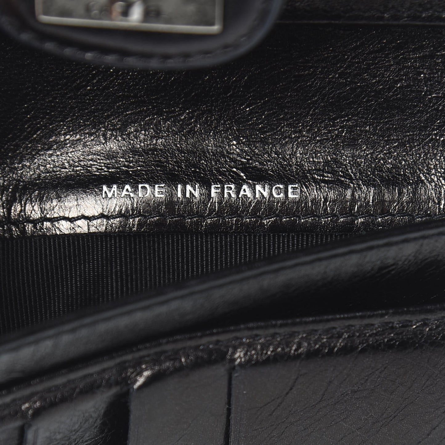 Glazed Calfskin Quilted Reissue Long Flap Wallet Black