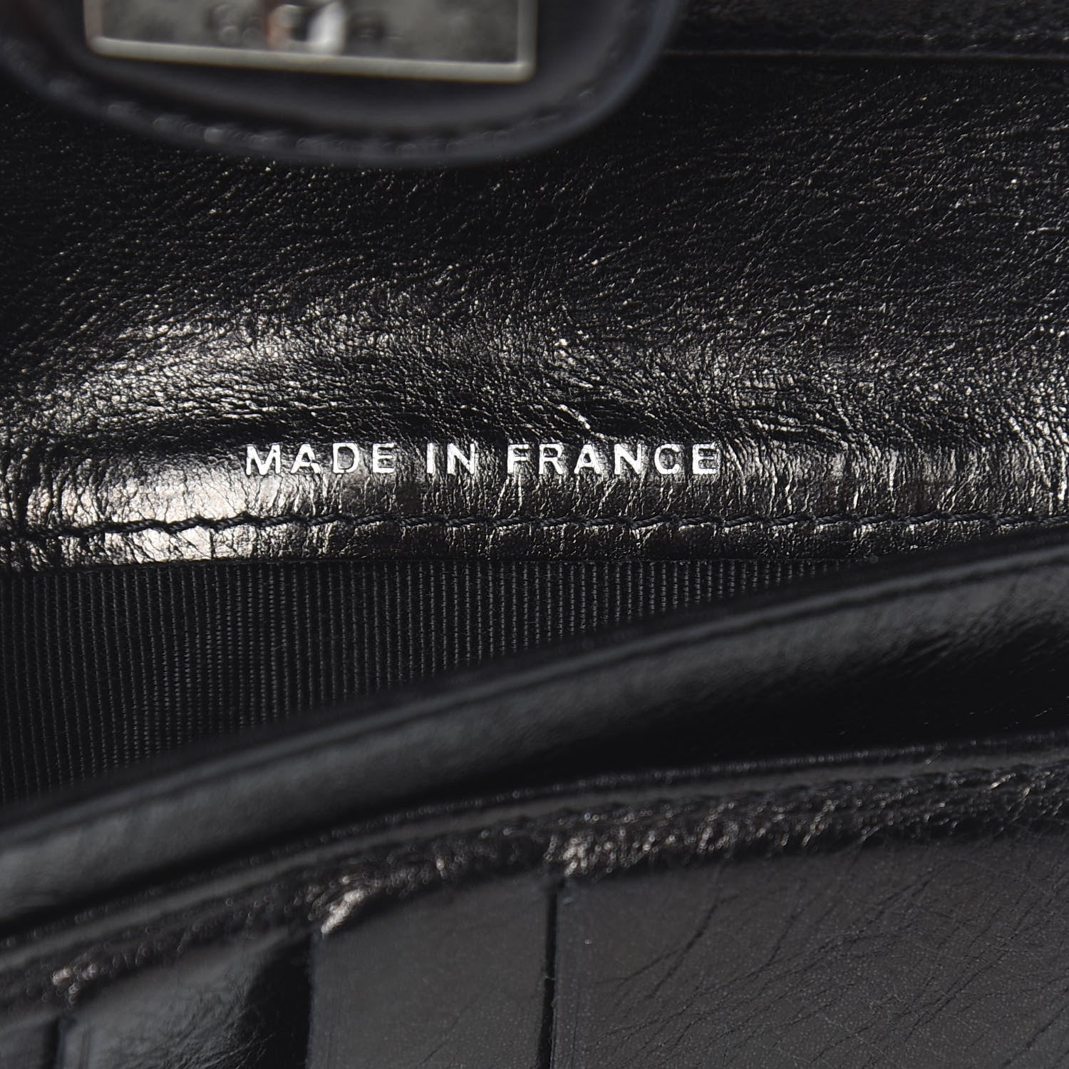 Chanel Glazed Calfskin Quilted Reissue Long Flap Wallet Black 7 of 9