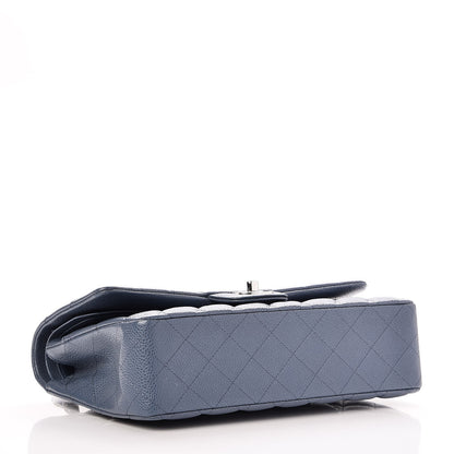 Chanel Caviar Quilted Medium Double Flap Blue 5 of 9