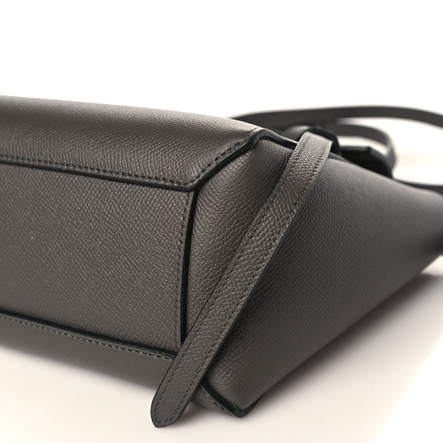 Grained Calfskin Nano Belt Bag Grey