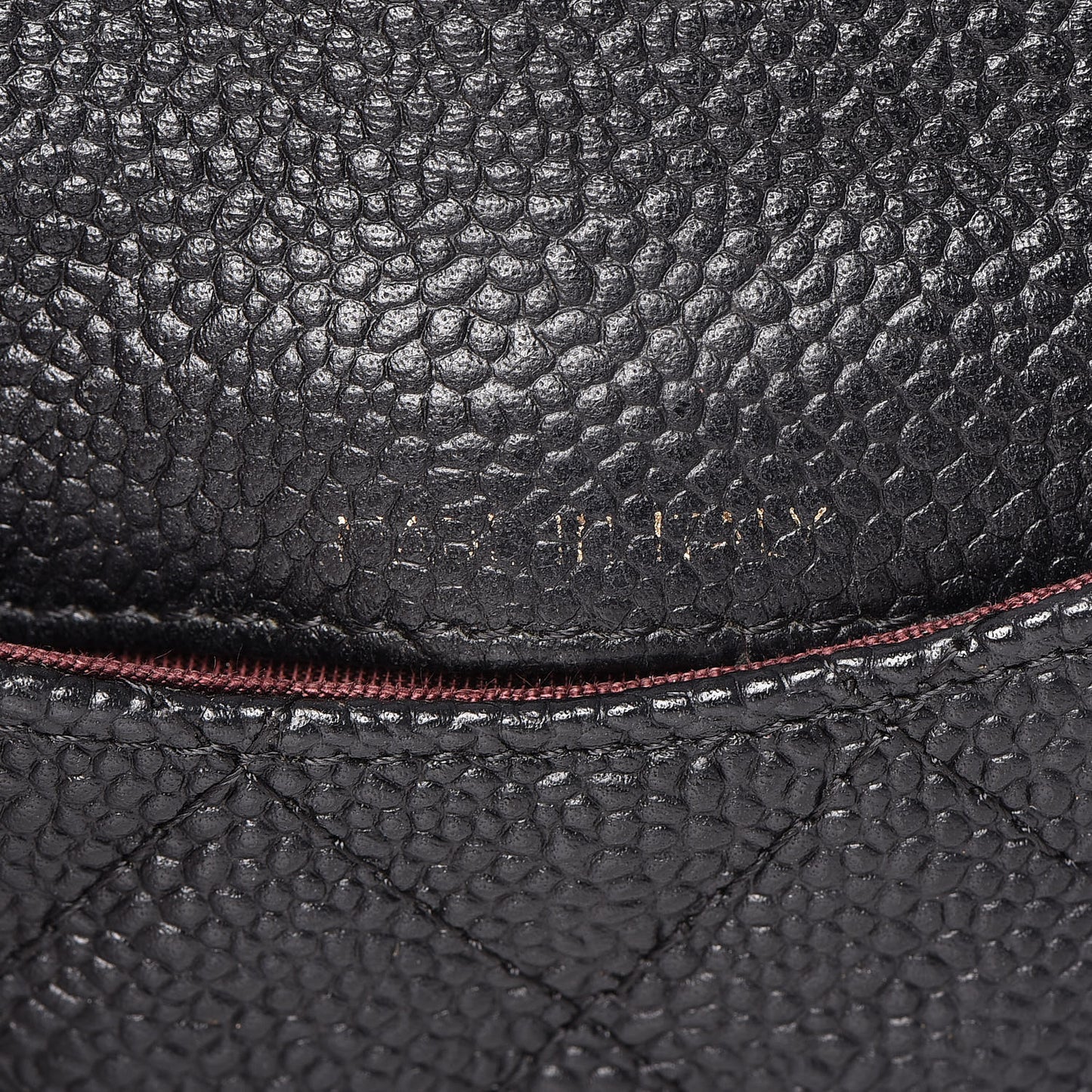 Caviar Quilted Zip Card Holder Black