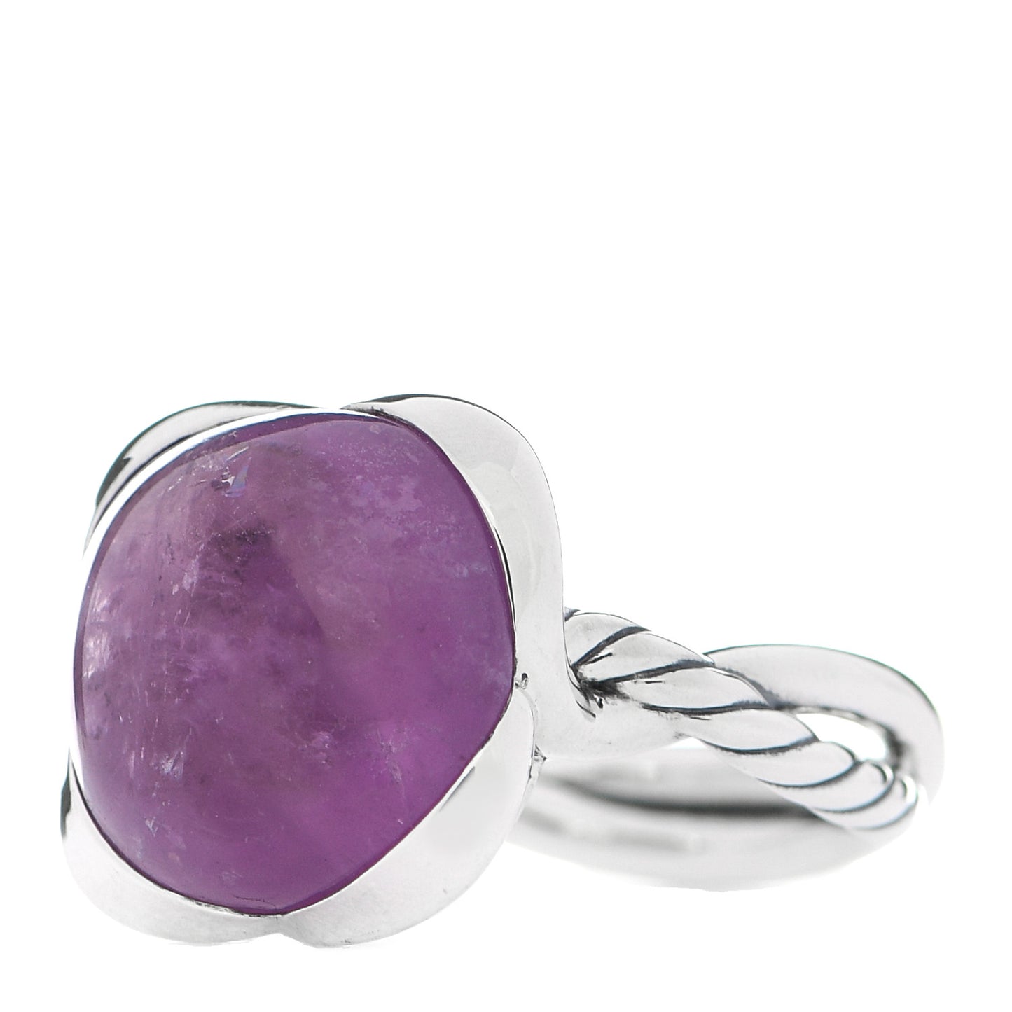 Sterling Silver Amethyst 14mm Continuance Ring 57 8